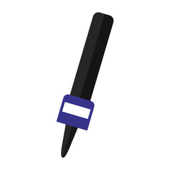 microphone wireless with dark blue support vector illustration