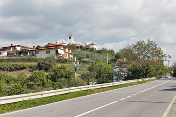 Fototapeta na wymiar Smartno village in Goriska Brda, Slovenia.