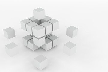 3D rendering of cube abstract background