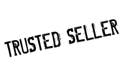 Trusted Seller rubber stamp. Grunge design with dust scratches. Effects can be easily removed for a clean, crisp look. Color is easily changed.