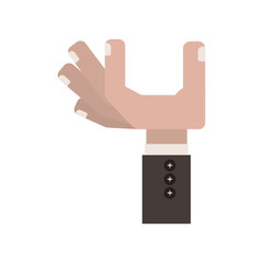 letter y shape with hand vector illustration