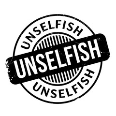 Unselfish rubber stamp. Grunge design with dust scratches. Effects can be easily removed for a clean, crisp look. Color is easily changed.