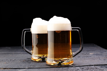 Still Life with a draft beer by the glass.