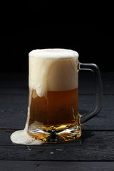 Still Life with a draft beer by the glass.