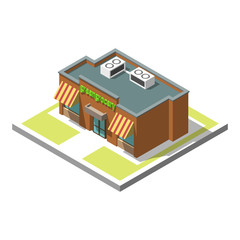 Vector isometric icon infographic 3d building