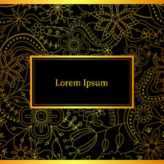 Black and gold decorative background