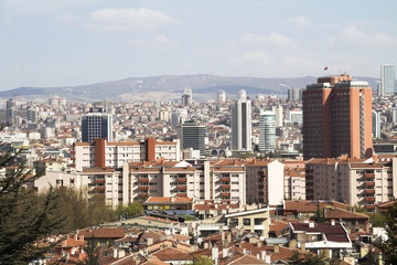 Obraz premium miasto Ankara, Ankara jest stolicą Turcji, Ankara, jest drugim najbardziej zatłoczonym miastem Turcji,