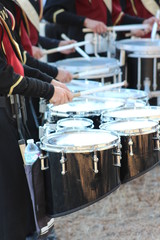 Marching band tenor and snare drums