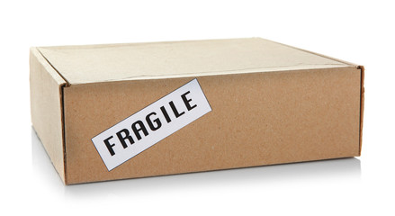 Cartoon box isolated on white