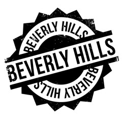 Beverly Hills rubber stamp. Grunge design with dust scratches. Effects can be easily removed for a clean, crisp look. Color is easily changed.