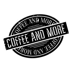 Coffee And More rubber stamp. Grunge design with dust scratches. Effects can be easily removed for a clean, crisp look. Color is easily changed.