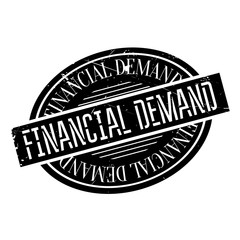 Financial Demand rubber stamp. Grunge design with dust scratches. Effects can be easily removed for a clean, crisp look. Color is easily changed.