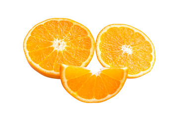 Fresh orange isolated on white background. (with clipping path)