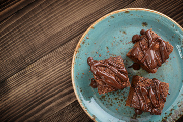 Homemade chocolate brownies