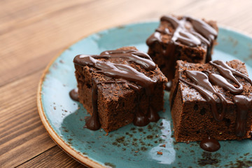 Homemade chocolate brownies