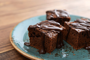 Homemade chocolate brownies