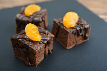 Homemade chocolate brownies