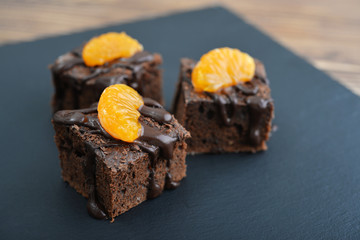 Homemade chocolate brownies