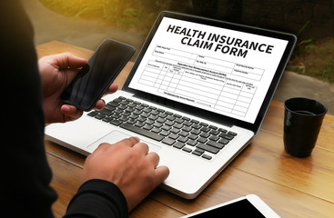 CLAIMS Health insurance form ,  claims document of the customer