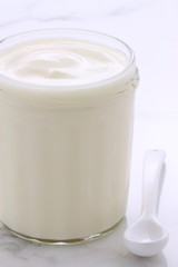 Vintage retro styling yogurt