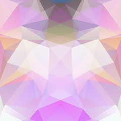 Geometric pattern, polygon triangles vector background in pastel pink tones. Illustration pattern