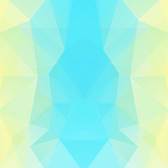Geometric pattern, polygon triangles vector background in yellow, blue, white tones. Illustration pattern
