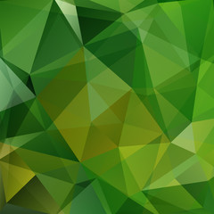 Fototapeta na wymiar Background made of green triangles. Square composition with geometric shapes. Eps 10