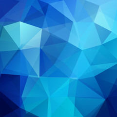 Polygonal blue vector background. Can be used in cover design, book design, website background. Vector illustration