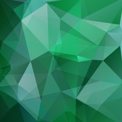 Geometric pattern, polygon triangles vector background in green tones. Illustration pattern