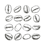 Coffee Bean Isolated Hand Drawn Vector Sketch Clip Art Coffee Bean Isolated Hand Drawn Vector Sketch Clip Art
