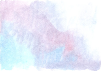Hand drawn watercolor pastel red and blue painted texture quality diagonal position - 132389909