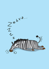 cute zebra vector illustration - 132389975