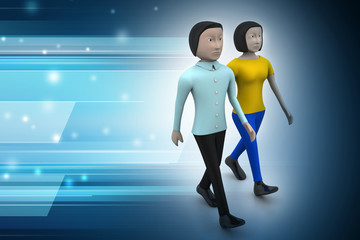 Two friends walk together