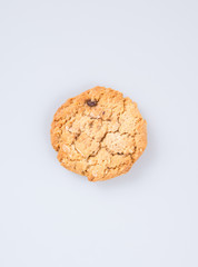 cookies or chocolate cookies on a background.
