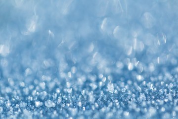 Shining crystals bokeh macro