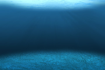 Fototapeta na wymiar empty underwater for pattern and background