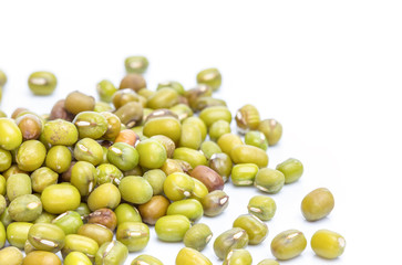 Mung bean on white backgrond