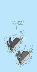 penguins vector illustration - 132391705