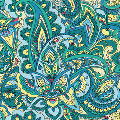 Paisley. Hand drawing.