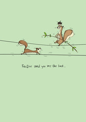 Cute cartoon squirrels. Vector illustration - 132391991
