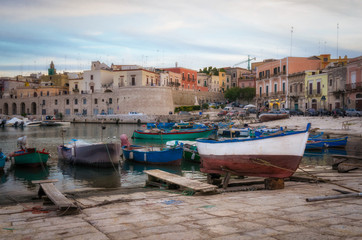 Fototapeta na wymiar Bisceglie old port (Puglia Italy)