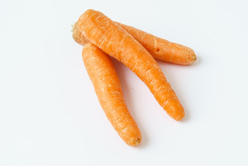 carrots on the white