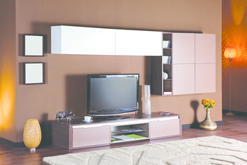 Living room with TV stand