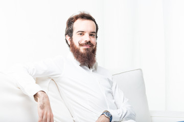 Fototapeta premium young modern man on his couch