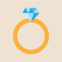diamond ring. vector illustration.