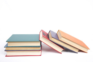 books on a white background