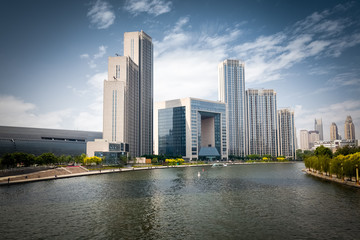 Fototapeta premium beautiful tianjin cityscape