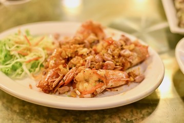 Thai-Style Stir Fried Shrimp with Salt and Chili