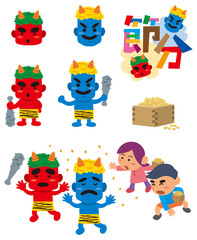 節分のイメージイラストセット