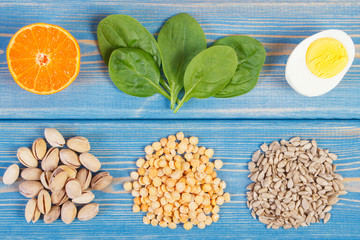 Products and ingredients containing vitamin B1 and dietary fiber, healthy nutrition